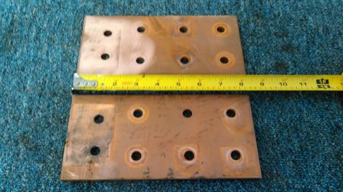 copper electrical buss bar 4&#034;x 8 3/8&#034;x 1/4&#034;   two in total