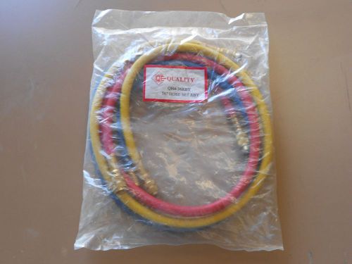 REFRIGERATION R12/R22  Hose Set 36&#034; Yellow, Blue &amp; Red, QH436RBY
