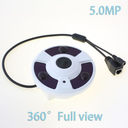 360° full view 5.0 MP fish-eye IP cameras low illumination PTZ night vision .