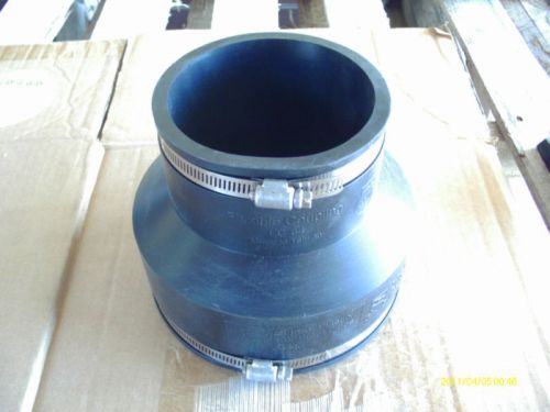 Lot of 2 all gain ind. 6&#034; to 4&#034; flexible pipe coupling # fc-64 for sale