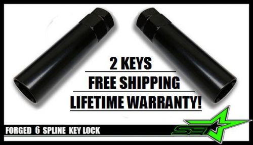 2 pc 6 spline lug nut key | security spline tool lock | fits gorilla muteki lugs for sale