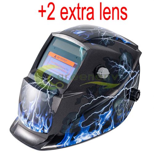 New Light Solar Auto Darkening Welding Helmet Arc Tig mig grinding mask +2 Lens