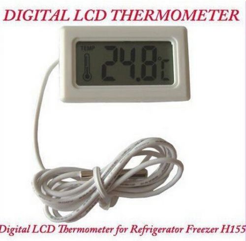 New White Digital LCD Thermometer for Refrigerator Freezer H155