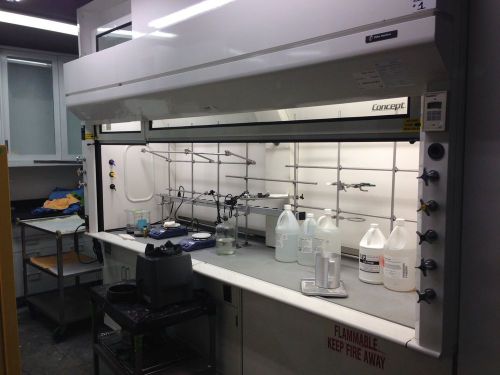 Fisher hamilton fume hood 10 foot wide for sale
