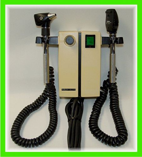 Welch allyn 74710 otoscope/ophthalmoscope wall mount transformer with handles for sale