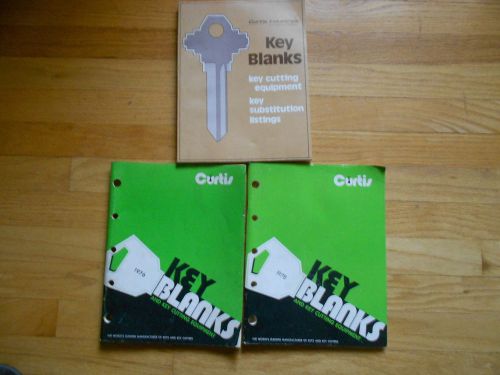 Curtis key blank &amp; key cutting equipment catalog lot 1976 1978 for sale