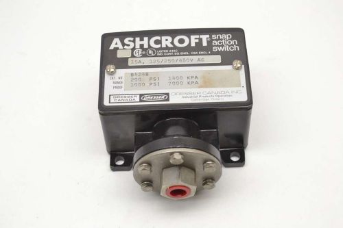 ASHCROFT B424B XCHJK SNAP ACTION 200PSI PRESSURE 480V-AC 15A AMP SWITCH B490975