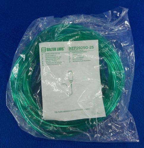 Salter labs ref 2025-25 2025g-25 25’ green oxygen supply tube 2 6mm connectors for sale