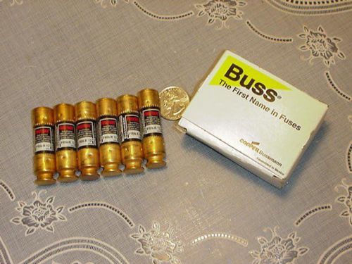 Box of six (6) cooper bussmann frn-r-12 fusetron fuses 250v current limiting new for sale
