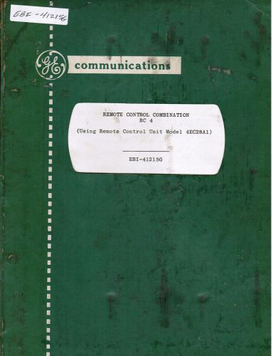 GE Manual #EBI- 41215 Remote Control Combinations RC 4