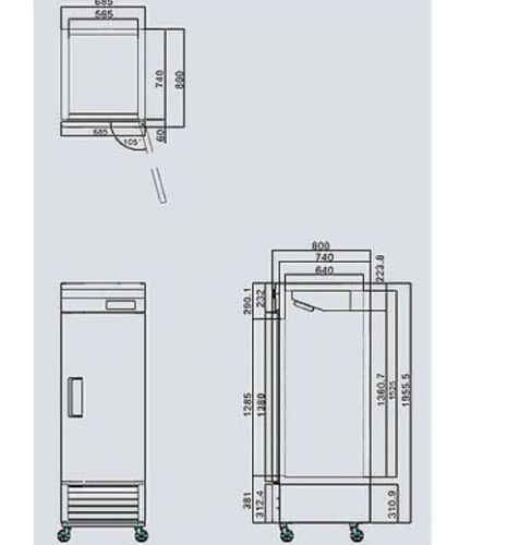 Atosa b-series 1 door stainless steel 27&#034; bottom mount freezer nsf mbf8501 for sale
