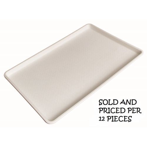 Serving Display Tray 18&#034; x 26&#034; White Plastic Winco FFT-1826 - Set of 12