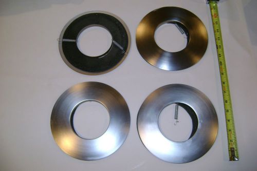 4 pc Lot ( 4) HALO 6&#034; SATIN NICKEL OPEN RECESSED TRIM RING-used-#301SN 925-0269