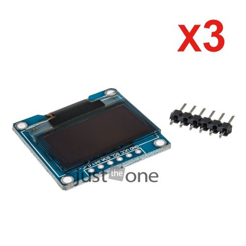 3x 0.96&#034; Blue SPI Serial 128X64 OLED LCD Display Module for Arduino/STM32/51/AVR