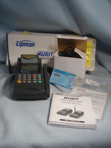 Lip Nurit 3010 Wireless Terminal POS System unused w/card and manuals XLNT!!