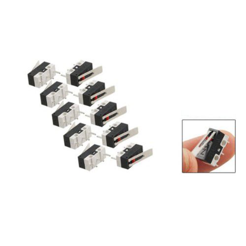 10 pcs ac 125v 1a spdt 1no 1nc long hinge lever micro switch for sale