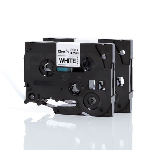 2 x brother compatible tz231/tze231 p touch label tapes 12mm for pt1010 pt1090 for sale