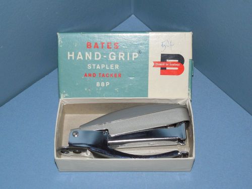 Vintage Bates Hand Grip Stapler 88P- in Original Box