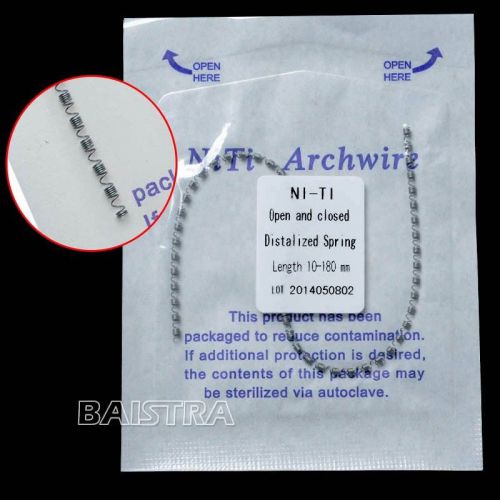 HOT SALE Dental Niti Ortho Open &amp; Closed Distalized Coil Spring 0.010*180mm