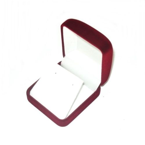 12 Burgundy Velvet Earring Pendant Jewelry Gift Boxes 2&#034; x 2 1/4&#034; x 1 1/4&#034;.H