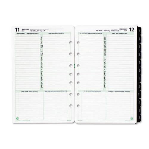 Dated One-Page-per-Day Organizer Refill, January-December, 5-1/2 x 8-1/2, 2015