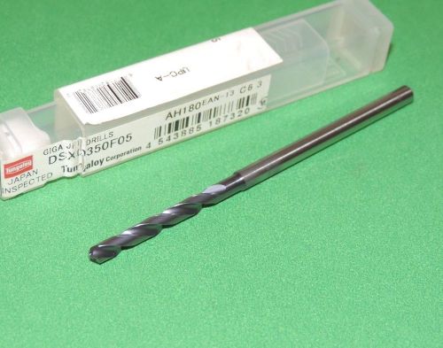 Tungaloy 3.5mm Solid Carbide Coolant Fed Drill 5xD TiALN (DSX0350F05) GIGA JET