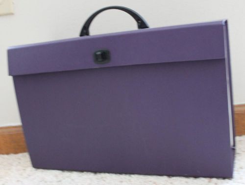 Euc portable legal size purple file case 19 folder sections real estate lawyer for sale