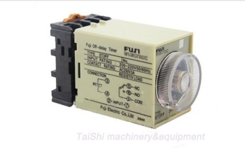 TOP QUALITY 220V AC Power Off Delay Timer Time Relay  0-30 Seconds ST3PF &amp; Base