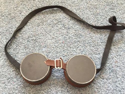 Vintage Welding Goggles Dark Glass Lenses Steampunk Apparel Decor
