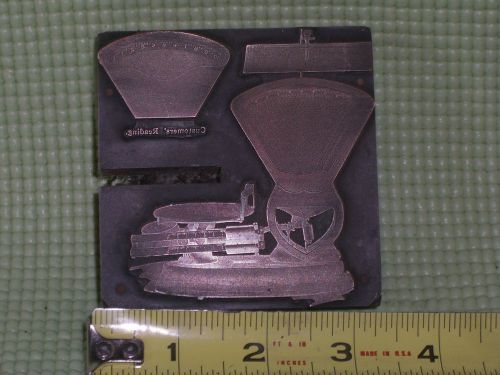 Antique Letter press printing blocks (grocery scales)