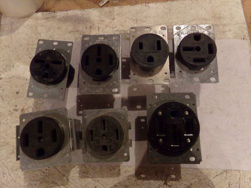 LOT OF ELECTRICAL SOCKET CONNECTORS - VARIOUS STYLES -  USED