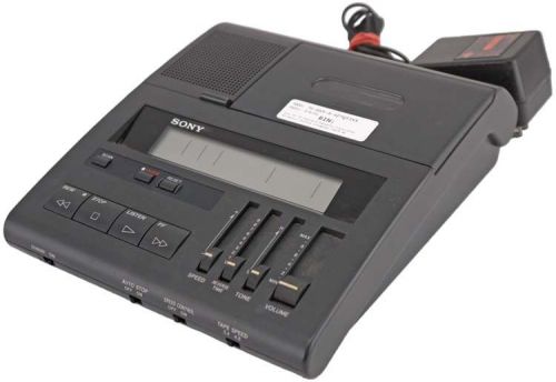 Sony bm-77 standard cassette transcriber dictation machine w/adapter parts #2 for sale