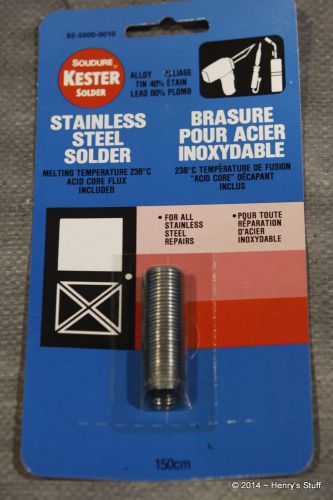 Stainless Steel Solder - 15 units - Kester Brand - NEW - SKU1702