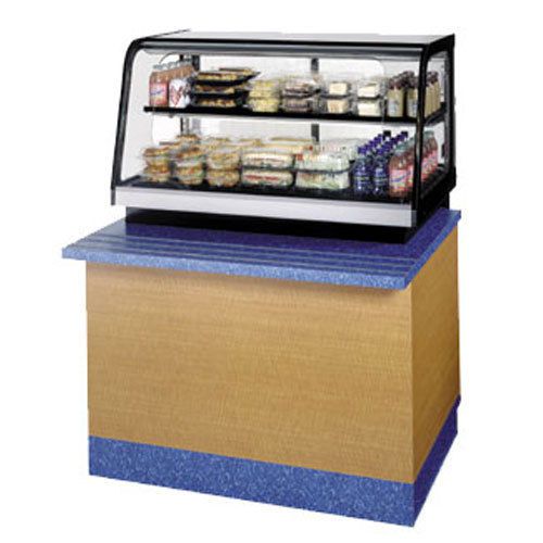 Federal crr4828ss curved glass refrigerated countertop display case, 48&#034; long, r for sale