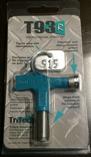 New tritech t93r airless paint spray tip # 515 tri tech gun 5000 psi made in usa for sale