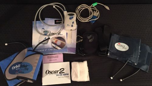New suntec oscar 2 24-hr abp ambulatory blood pressure monitor w/cuffs &amp; more for sale