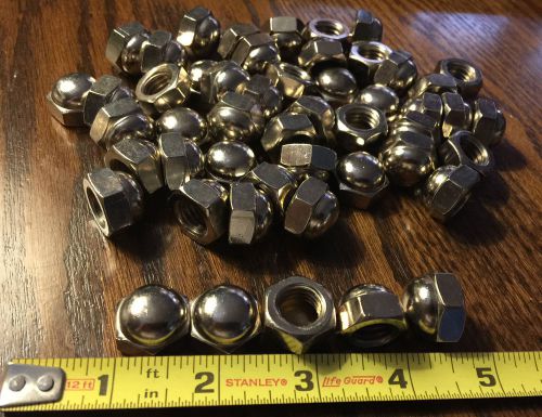 (50) 1/2&#034;-13 acorn nut (cap nut) nickel plated, safety nut, playground for sale