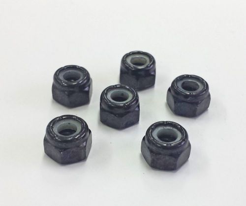 20 black zinc 1/4”-20 nylon insert lock nut for sale