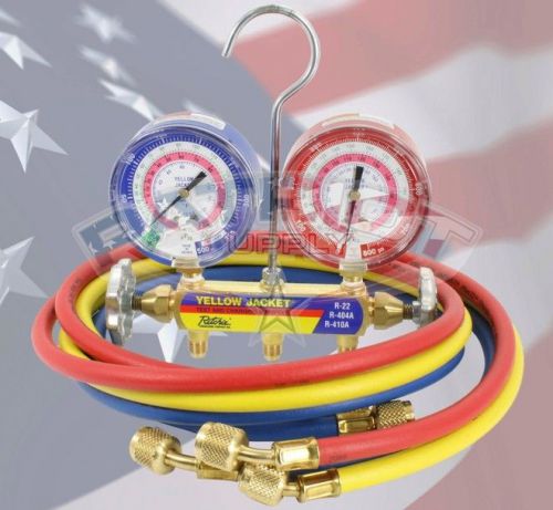 Yellow jacket 42004 manifold r410a/r22/r404a with hoses for sale