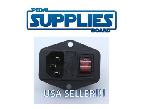 Iec320 c14 power cord inlet socket 250v/10a with fuse holder rocker switch for sale