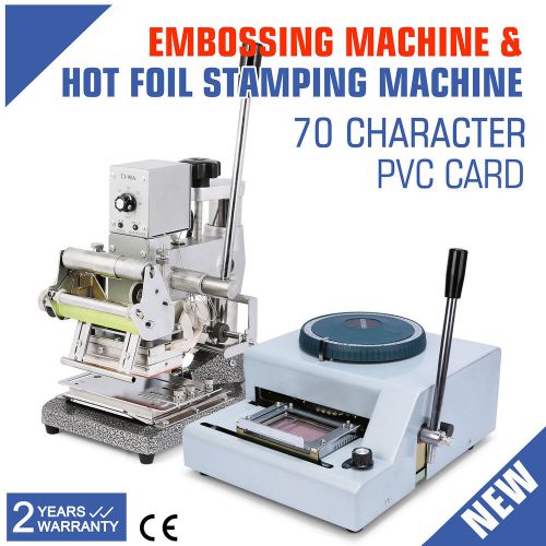 EMBOSSING MACHINE HOT FOIL MANUAL CREDIT 70-CHARACTER FOR ID PVC CARDS WELL MADE