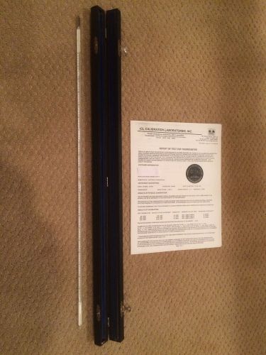 FISHER SCIENTIFIC-CALIBRATION THERMOMETER -1 C TO 201 C-IN CASE WITH CERTIFICATE