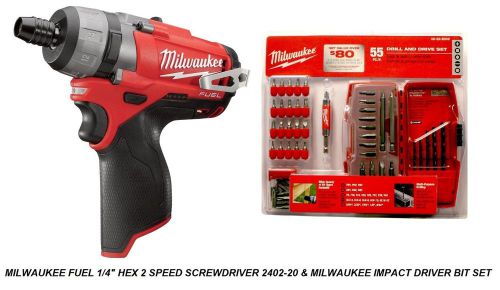 Milwaukee m12 fuel brushless 1/4&#034; hex 2 speed screwdriver 2402-20 - brand new for sale