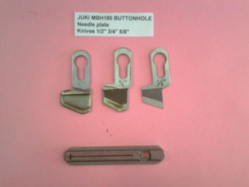 Juki mbh180 buttonhole knives and needle plate for sale