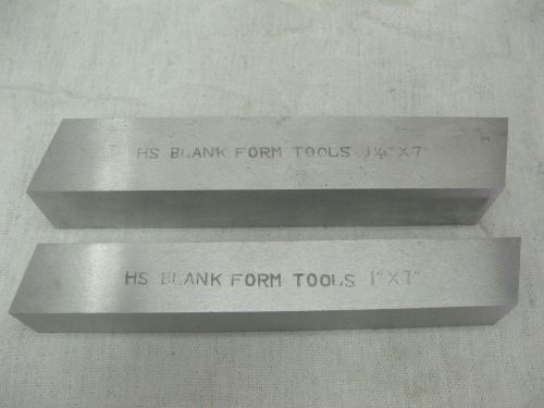 lot of 2- HS BLANK FORM TOOLS 1 IN. X7 IN. NEVER USED METAL TOOL BITS
