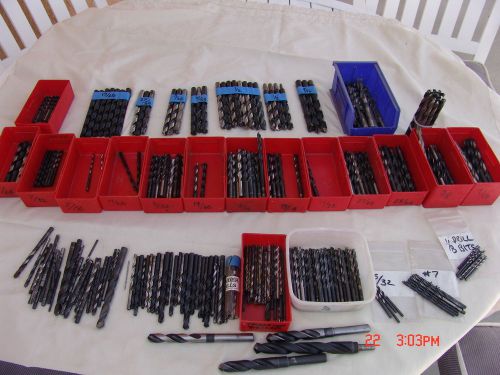 36LBS (APPROX)  DRILL BITS MOSTLY NEW - LOT MANY SIZES
