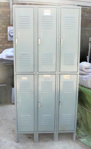 Vintage penco business / school / gym six unit locker 6&#039;-6&#034; super piece for sale