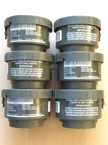 SIX C2A1 Filter Canisters for M40 Gas Mask NATO Filter Size 40mm Respirator NBC