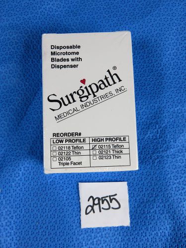 Surgipath High Profile Disposable Microtome Blades w/ Dispenser Teflon 02115