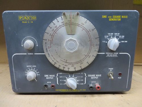 PACO G34 sine &amp; square wave generator paco g 34 VINTAGE ELECTRONIC